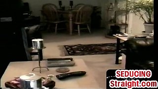 Amateur gaydaddy licks str8 hairy ass and sucks str8 cock