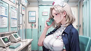 Blonde Nurses Steamy Private Corridor Tease: Peek Under Her Tight White Coat for Insane Secret Intens