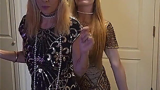 Sexy Lesbian Flappers Starring Xtrarenee and Dawn Layla