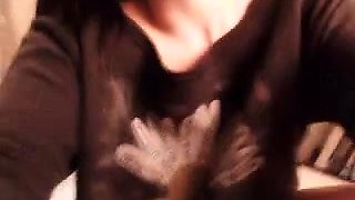 Amateur striptease and Solo masturbation