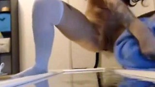 Brunette Amateur Squirts with Vibe on Mirror