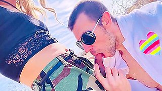 Boy Sucking Trans Girlfriend Cock In Public