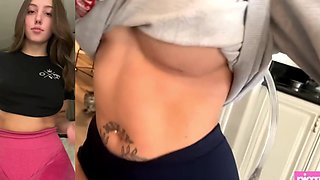 Blonde Tease with Massive Curves in Homemade Play