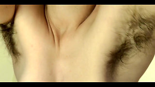 Fuck Hairy Armpits with Big Dildo