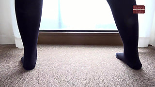 Knee-high Thong Beauty Teases with Her Panties - I Grab, Grind and Slide Inside - Part1