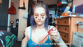 Cute Bean Blows Bubbles
