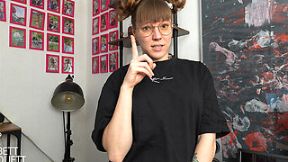 First Pregnant Jerk off Instruction!!