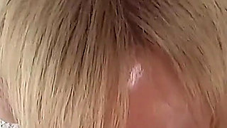 Cute milf blonde Erica Lauren POV blowjob cum swallow