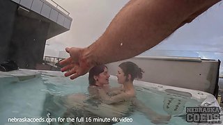 Snowy Jacuzzi Lesbian Toy Play