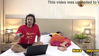 Step Brother-in-law Removes Mother-in-law's Saree and Petticoat, Fucks Her Roughly.