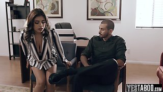 Big tits hot Latina MILF fucks therapist
