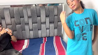 Step Sister Aida Cortez Homemade Fuck - 18 Year Old Colombian Amateur Gets Facial and Cum in Mouth