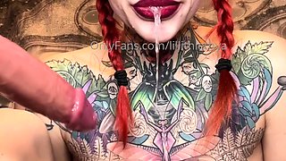 Big boobed Memphis masturbates in a bodystocking