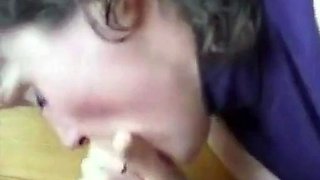 Mature French Amateur Gives a Quick Blowjob During Break