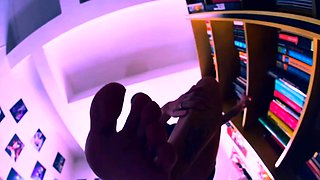 Horny brunette amateur with foot fetish sucks guys toe