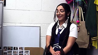 Shoplifting Nerd Happily Throats Her Way Out of Trouble