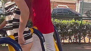 Wife Shows off in Public at the Park!