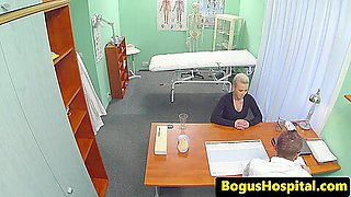 Busty amateur fucked by her doctor