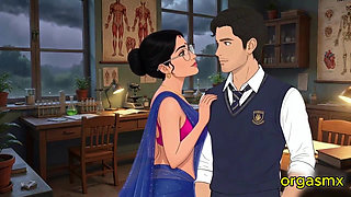 Desi Bhabi Mature College Lecturer Romantic Monsoon Rain Passion - New Video