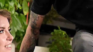 Tattooed Teen Gets the Biggest Dick to Play with