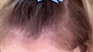 Pretty blonde Kenzie Madison POV blowjob deepthroat and cum swallow