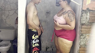Stepmom Fucks Her Lover in the Shower