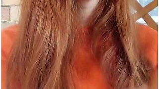 Redhead smoking