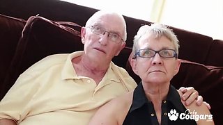 Lustful Grandma Ashley Fires Has a Threesome While Her Husband Watches - Mature, Cuckold