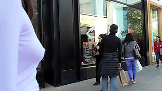 European amateur fucked in public stairways
