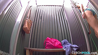 Czech Pool 53 University Woman Washes Her Pussy