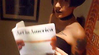 Surprise blowjob seduction and cumshot with cute goth babe Myra