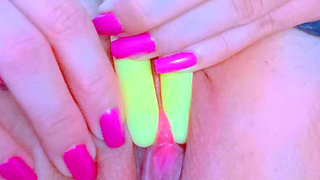 Shaved Pink Perfect Pussy Latina College And her Cute toy
