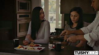 Ariana Marie, Marley Brinx  Christian Clay in First Lesbian Anal Threesome
