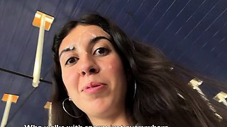 Crazy CUMWALK in Big AIRPORT Full of People Risky Public
