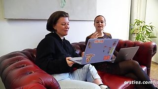 Ersties Amateur Threesome: Josie Boo Watches Boyfriend's Blind Date with Cute Tula Vida - First Time Matchmaking