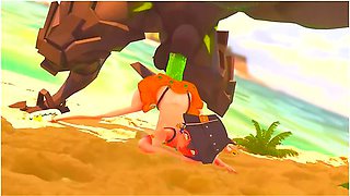 Belle Gets Fucked By Ethereals At The Beach - Zenless Zone Zero