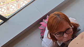 Girl Having Sex in Front of the Window of the Mirante Sampa Sky in Downtown So Paulo with Everyone Watching