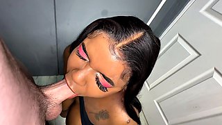 Big-Tits Performer Takes Facial and Creampie from One Guy