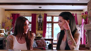 Girl Grind - Inked Lesbian Roomates Scissor