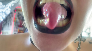 Mouth Tour Black Lipstick Goth