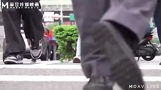 Street Scout Rejects Beauty, But She Debuts With Huge Fake Tits And Cumshot