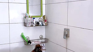 PART 1 - Beautiful Hijab Malaysia Taking a bath with Step Brother
