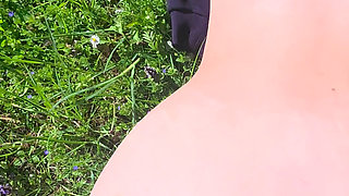 Sweet bunny was fucked by a stranger on the green field.