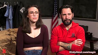 Dirty cop binds and ass fuck fucks evidence clerk