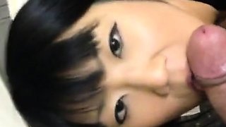 Amateur Asian Girl Gives Blowjob
