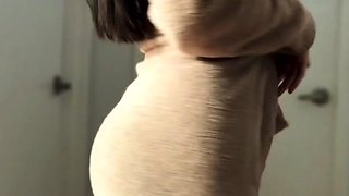 Cute curly brunette solo webcam masturbation