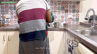 A Tale of Fuck & Romance: Indian Couple's Sensual Play in the Kitchen! Big Ass - Loud Moaning - Indian Anal Sex