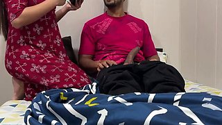 Stepmom and Sister Team Up to Cure Stepson's Porn Addiction - Horny Indian MILF Action