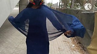 Outdoor Dhaka Bhabhi’s Cheating Dance – Husband Gets Fooled Hidden in Village