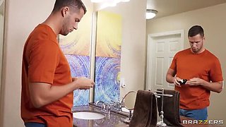 Brazzers - Stepmom Natasha Nice Tastes Young Cock While Doing Laundry